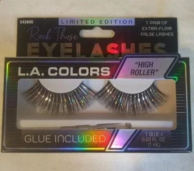 Eyelashes L.A. Colors Silver "High Roller"  Limited Edition C42805 Glue Included - Image 1 of 2