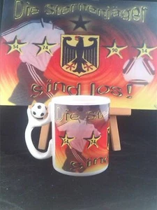 Frühstücks-Set, Kaffeebecher, Glas-Brettchen, WM DEUTSCHLAND, Fußball, Geschenk - Bild 1 von 3