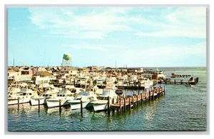 Fishing Boat Fleet Ocean City Maryland MD UNP Chrome Postcard B20 - Picture 1 of 2