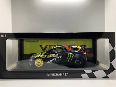 MINICHAMPS 1/18 VALENTINO ROSSI FORD FIESTA WRC RALLY MONZA SHOW 2012 DIECAST - Immagine 1 di 3