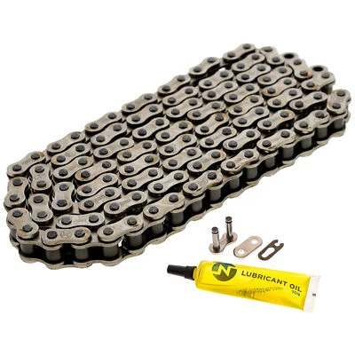 Cadena de transmisión NICHE 428 122 eslabones estándar sin junta tórica con eslabón maestro de conexión Foto 1 de 4