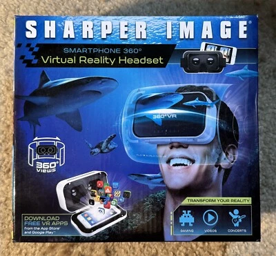 Sharper Image Virtual Reality Headset With Built In Headphones - New in Box - Image 1 of 4