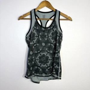 Champion Duodry Racerback Tank Top Women Petite Small Black Gray Mesh Athletic - Picture 1 of 14