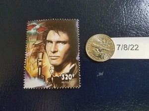 Sello perforado Han Solo Star Wars Harrison Ford 1991 República de Mali - Imagen 1 de 1