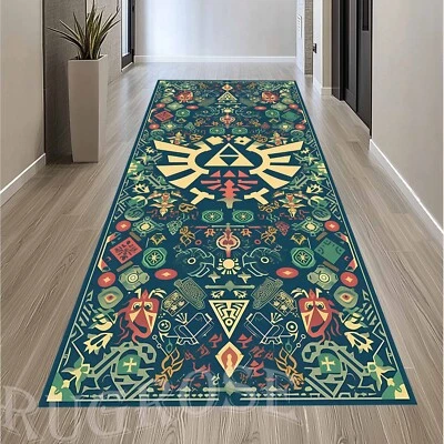 Zelda Legend Rug, Zelda Runner Rug, Runner Design Rug,Gaming Area Rug, Zelda - Image 1 of 4