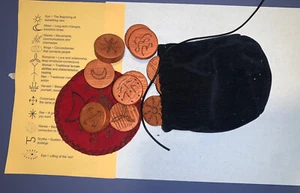 Vikings Runes Detailed Hand Made Wood RUNES Circle Runes - Picture 1 of 3