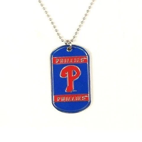 PHILADELPHIA PHILLIES MLB Dog Tag Style Necklace w/ Chain - FREE U.S. Shipping ! Cover