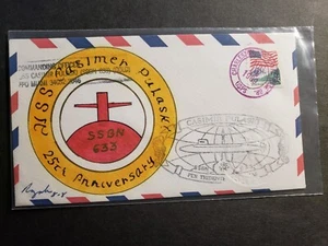 Submarine USS CASIMIR PULASKI SSBN-633 Naval Cover 1989 ROGAK Anniversary Cachet - Picture 1 of 2