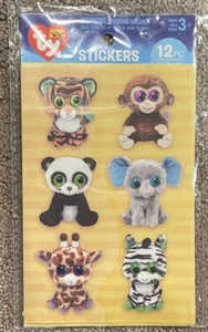 Ty Beanie Boos Stickers Jungle Wiggly Eyes 12 New - Picture 1 of 1