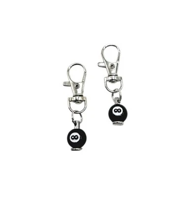 8 Ball Zipper Pull Easy Clip On Zipper Pull Pool Keychain Charm Gift Billiards - Image 1 of 3