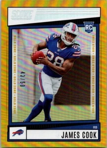 2022 SCORE GOLD ZONE PARALLEL #334 JAMES COOK RC 43/50 - Picture 1 of 2