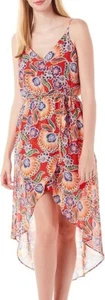 NWT A. Byer Juniors Faux Wrap Tulip Floral Red/multi Dress Medium - Picture 1 of 1