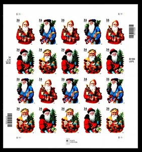 EE. UU. 3537-3540 PANEL DE NAVIDAD CONTEMPORÁNEO DE 20 - OGNH - EN MUY BUEN ESTADO CV $29,50 (E#520) - Imagen 1 de 1