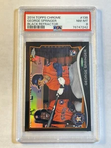 George Springer 2014 Topps cromo negro refractor #ed/100 PSA 8 Rookie RC #138 - Imagen 1 de 2