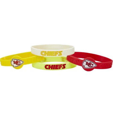 Kansas City Chiefs Bracelets 4 Pack Silicone Cover