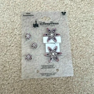 NWT Disney Parks Flower Hair Accessories Barrettes & Bobby Pins Set New - Picture 1 of 5