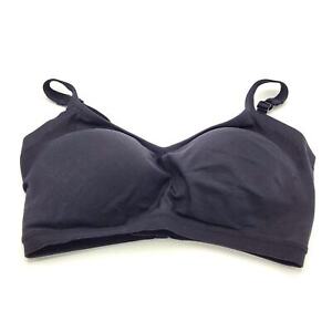 Warner's Black Easy Does It No Seamless Molded Cup Wire Free Bra Size Large