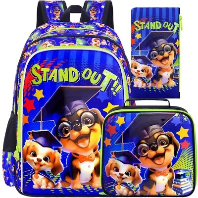 Mochila escolar resistente al agua 3 piezas para perros de 16" Foto 1 de 4