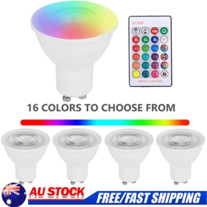 4pcs LED Bright Globe Spot Light GU10 RGB Lamp Bulb 5W Dimmable Colour Downlight - Picture 1 of 7