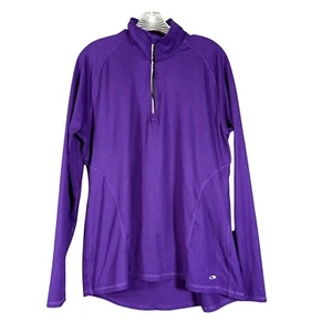 Champion Womens Purple Duo Dry 1/4 Zip Pullover Long Sleeve Athletic Top XL - Picture 1 of 10