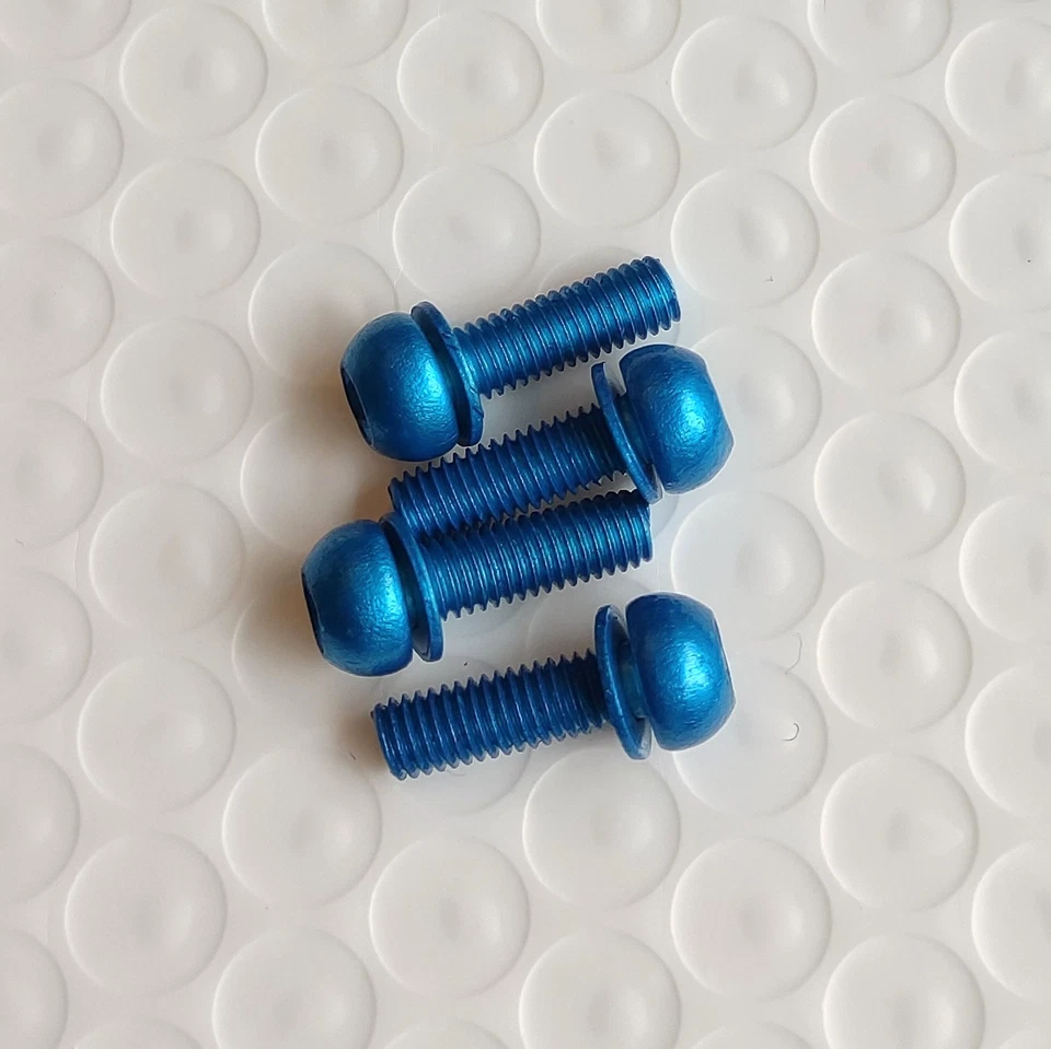 New Old Stock Bike Bolt Bottle-Cage Alloy Bolts Blue Color 2x Pair Cycling NOS - Image 1 of 1