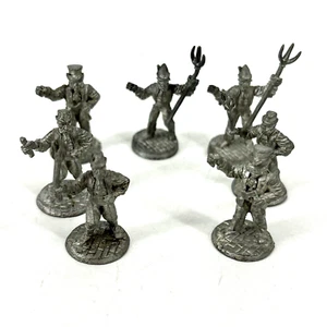 Ral Partha AD&D Ravenloft 11-105 Village Mob Miniaturas Pre Slotta Lote de 7 - Imagen 1 de 8