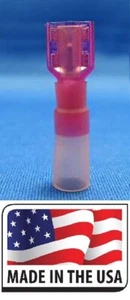 (25) 3M HEAT SHRINK (FEMALE) RED 22-18 SPADE QD MARINE WIRE CONNECTOR  - Picture 1 of 1