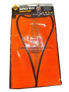 High Visibility Orange Safety Vest Reflective Workwear - Picture 1 of 2