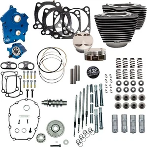 S&S Cycle Power Package Engine Perf. Kit 132Inch Black/Highlighted Fins 310-1230 - Picture 1 of 1
