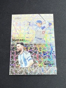 Shohei Ohtani / Lionel Messi 2023 Leaf Metal Dual /25 RC - Picture 1 of 2