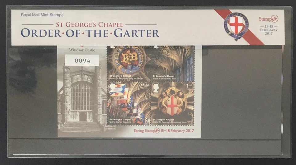 QEII MNH 2017 Rare Stampex St Georges Chapel Presentation Pack Limited Edition - Image 1 of 1