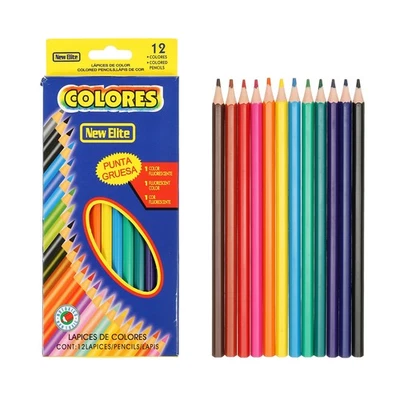 12 Farben Buntstifte Set, Weiche Kern, Sechseckig, Zeichnen & Malen - Bild 1 von 4