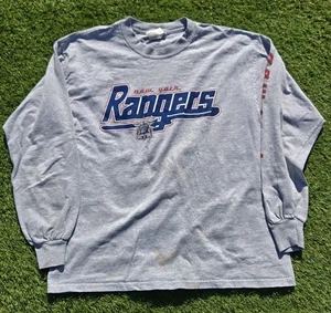 Vintage Lee New York Rangers Langarmshirt Herren Hockey NHL Distressed Lrg - Bild 1 von 7