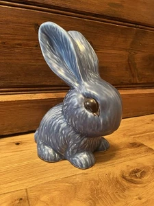 Rare Sylvac Blue Snub Nose Bunny Vintage 1027 Made In England 8.5” tall - Picture 1 of 6