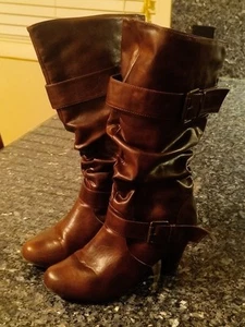 Madden Girl braune Damenstiefel mit Schnalle Größe 7,5 - Bild 1 von 14