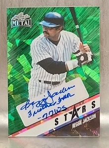 2024 Leaf Collective Multi-Sport REGGIE JACKSON Green Crystals AUTO 1/6 - Picture 1 of 2