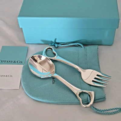 TIFFANY & CO. Elsa Peretti Set forchetta e cucchiaio in argento 925 con... - Immagine 1 di 4