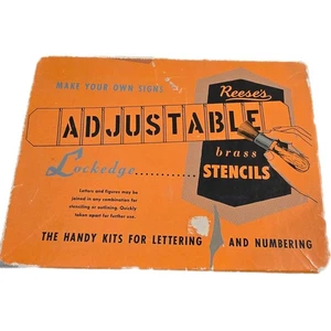 Reese's Adjustable Brass Stencils 5" Letters Vintage - Picture 1 of 3