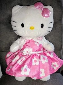 Build A Bear Sanrio Hello Kitty White Plush with Flowered Dress Box Underwear  - Picture 1 of 14
