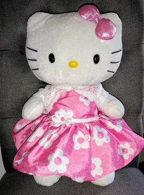 Build A Bear Sanrio Hello Kitty White Plush with Flowered Dress Box Underwear  - Image 1 of 4