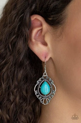 Paparazzi SOUTHERN FAURYTALE blue earrings - Image 1 of 2