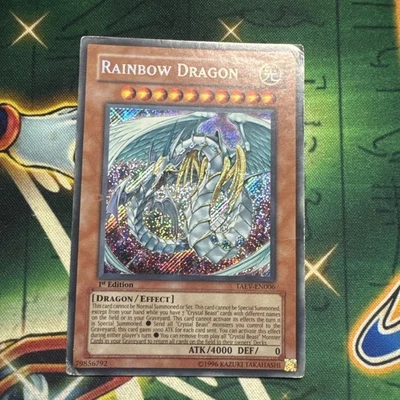Yugioh! Rainbow Dragon TAEV-EN006 Secret Rare 1st Edition HP - Image 1 of 4