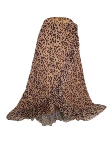 SEXY ANIMAL PRINT SKIRT by RED HERRING UK 16 VGC BEIGE LINED MESH ELASTIC WAIST - Picture 1 of 13