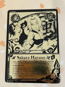 Naruto CCG, Sakura Haruno, 840, 1st Edition, MP/LP, Foil, Black Gold - Bild 1 von 2