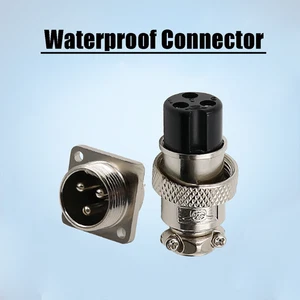 A/H Square Aviation Plug+Socket Cable Connector-2 3 4 5 6 7 8 9 Pin Male/Female - Picture 1 of 6