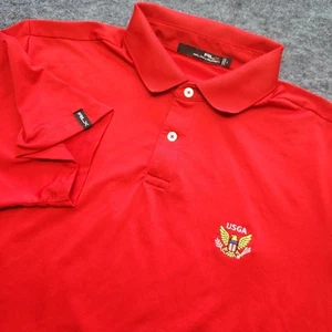 Mens Ralph Lauren RLX USGA US Golf Association Performance Golf Polo Shirt Large - Picture 1 of 5