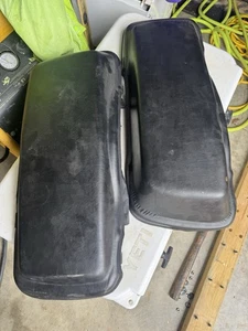 OEM 1993-2013 Harley Touring Left Right Pair Saddlebag Lids, Vivid Black - Picture 1 of 7