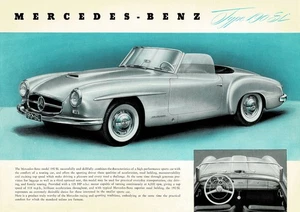 PROSPEKT:  MERCEDES BENZ  " 190 SL "  ROADSTER  (PROTOTYP !!) - 1/1954 ! = RAR ! - Bild 1 von 2