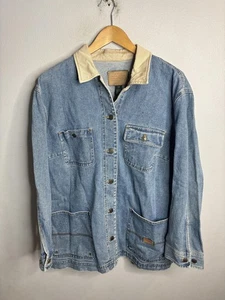 Lauren Jeans Co Giacca Denim Uomo 2XL Blu Safari Outfitter Abbigliamento da Lavoro Cappotto Lavoro - Foto 1 di 6