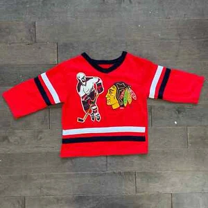 Kids Chicago Black Hawks Long Sleeve Shirt - Picture 1 of 2
